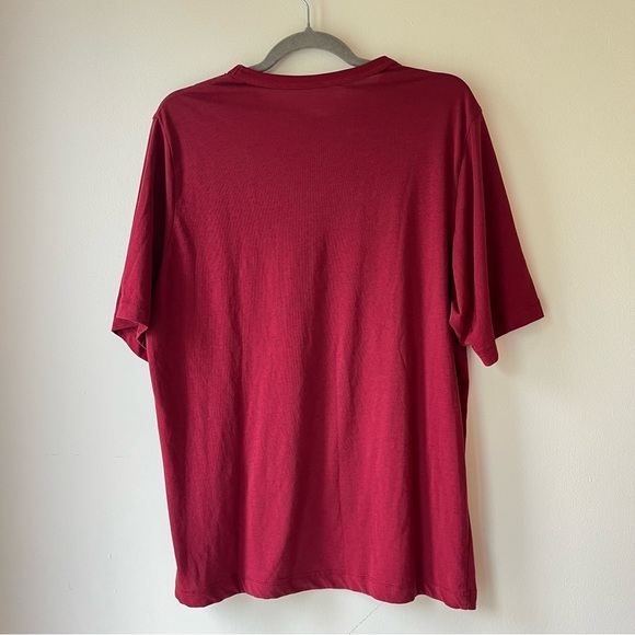 Reebok PlayDry Maroon Red Athletic T-Shirt Men’s Medium Polyester Cotton Retro - Picture 10 of 10